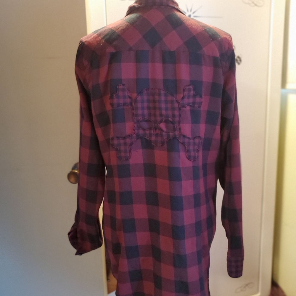 Hot Topic Skull Flannel